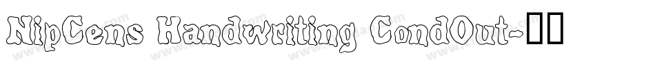 NipCens Handwriting CondOut字体转换